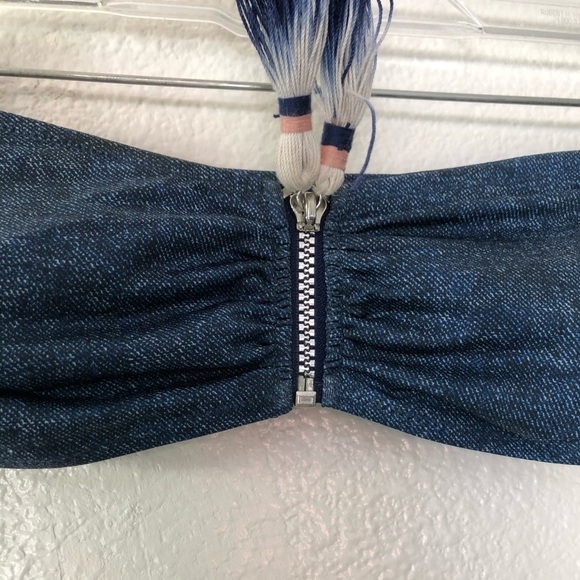 H&M Blue Zipper Bandeau - Picture 4 of 5